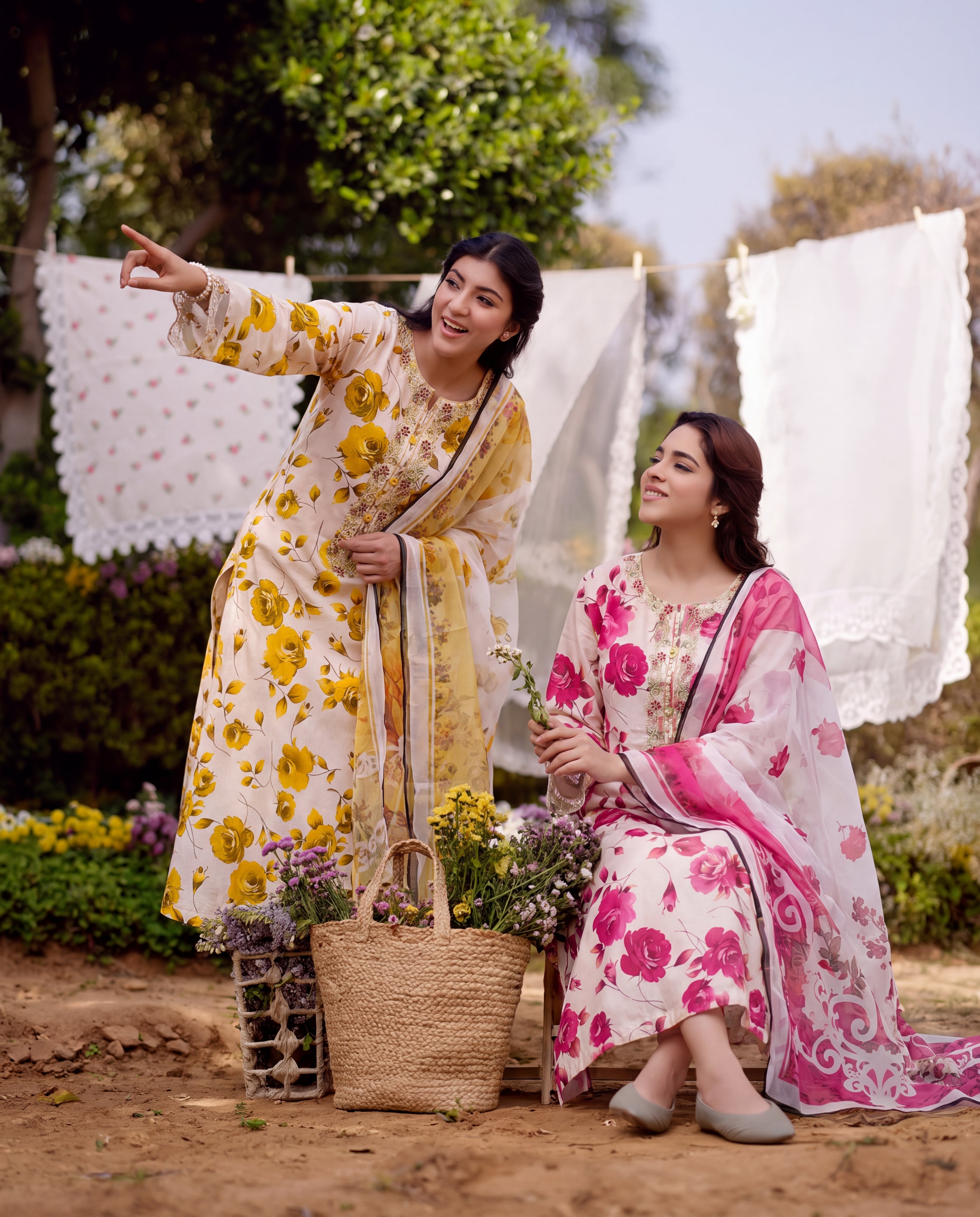 Gul-e-Reza – Floral Lawn 3-Piece Suit