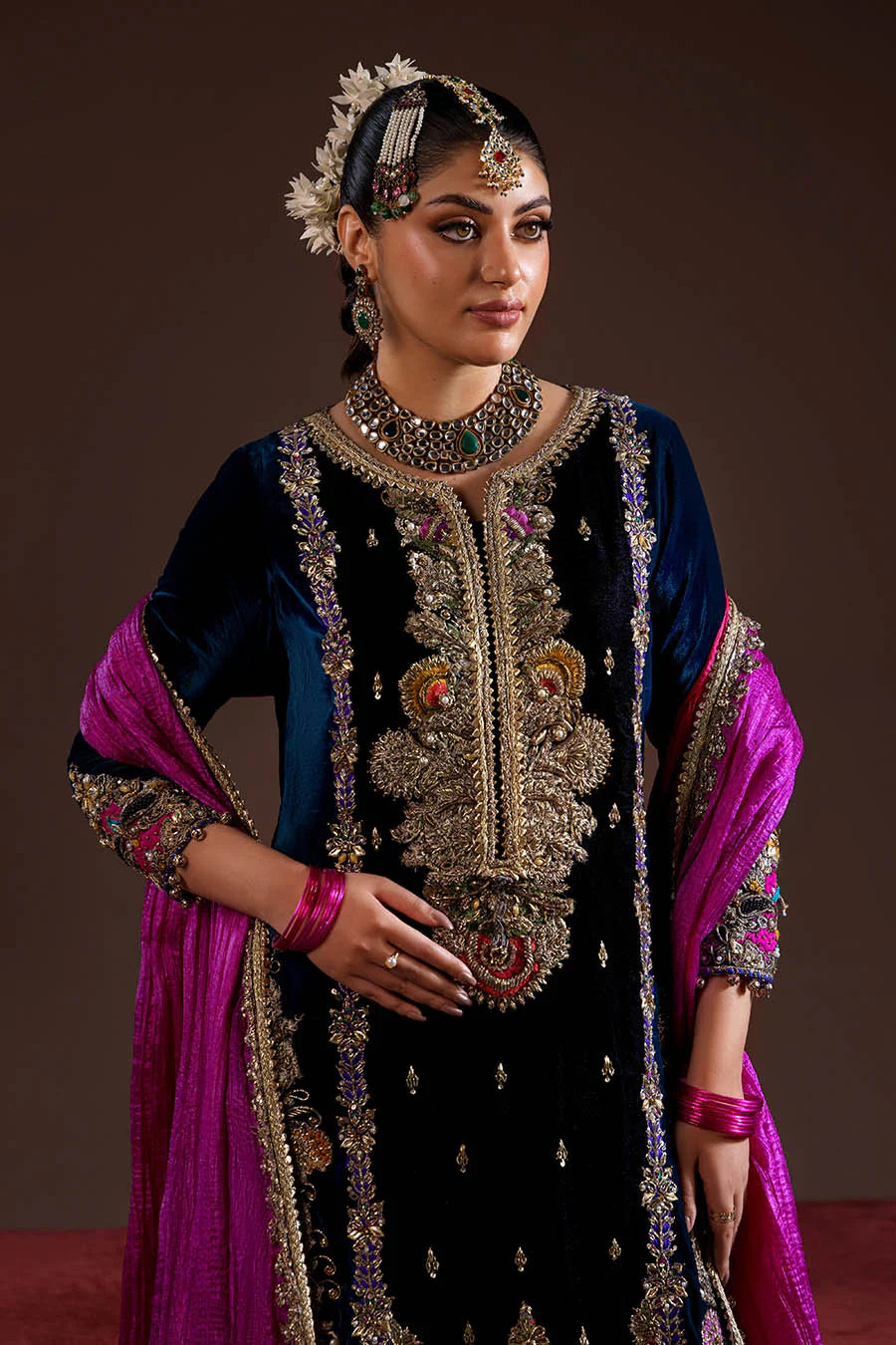 P-292 With silk dupatta
