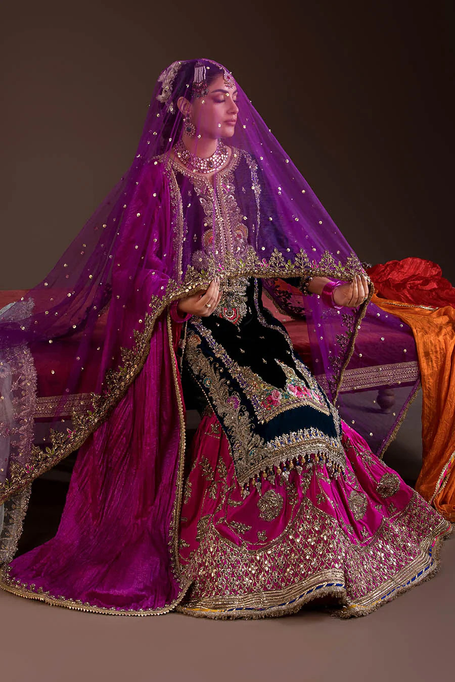 P-292 With silk dupatta