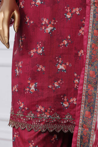 SADABAHAR - Embroidered Merlot