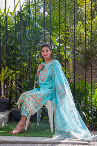 Satrangi - blue bird - Sherry's wardrobe