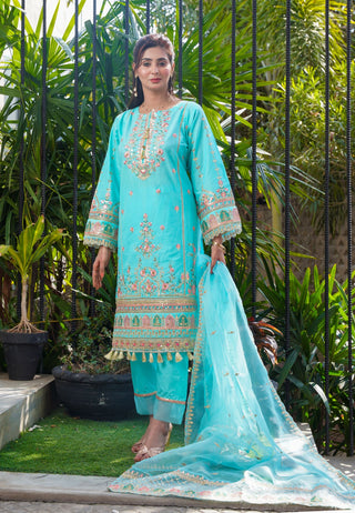 Satrangi - blue bird - Sherry's wardrobe