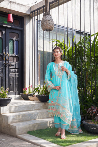 Satrangi - blue bird - Sherry's wardrobe