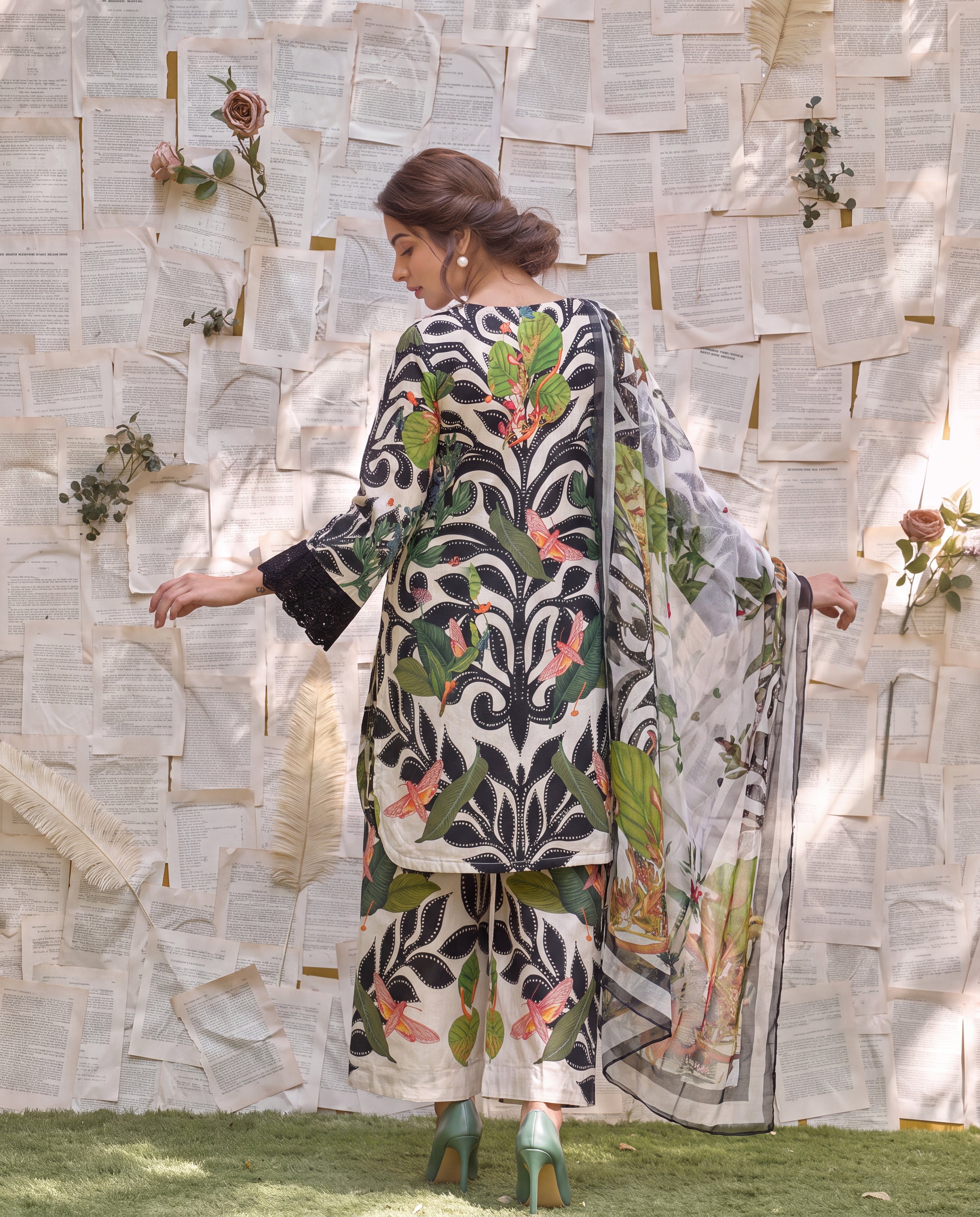 Sanam White - Printed Lawn Cotton Suit