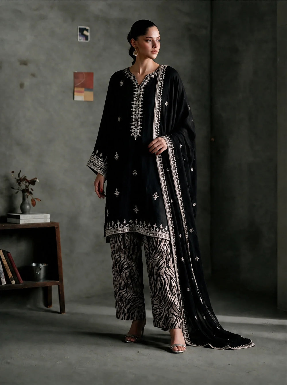 Nocturne - 3 Piece Embroidered Silk viscose