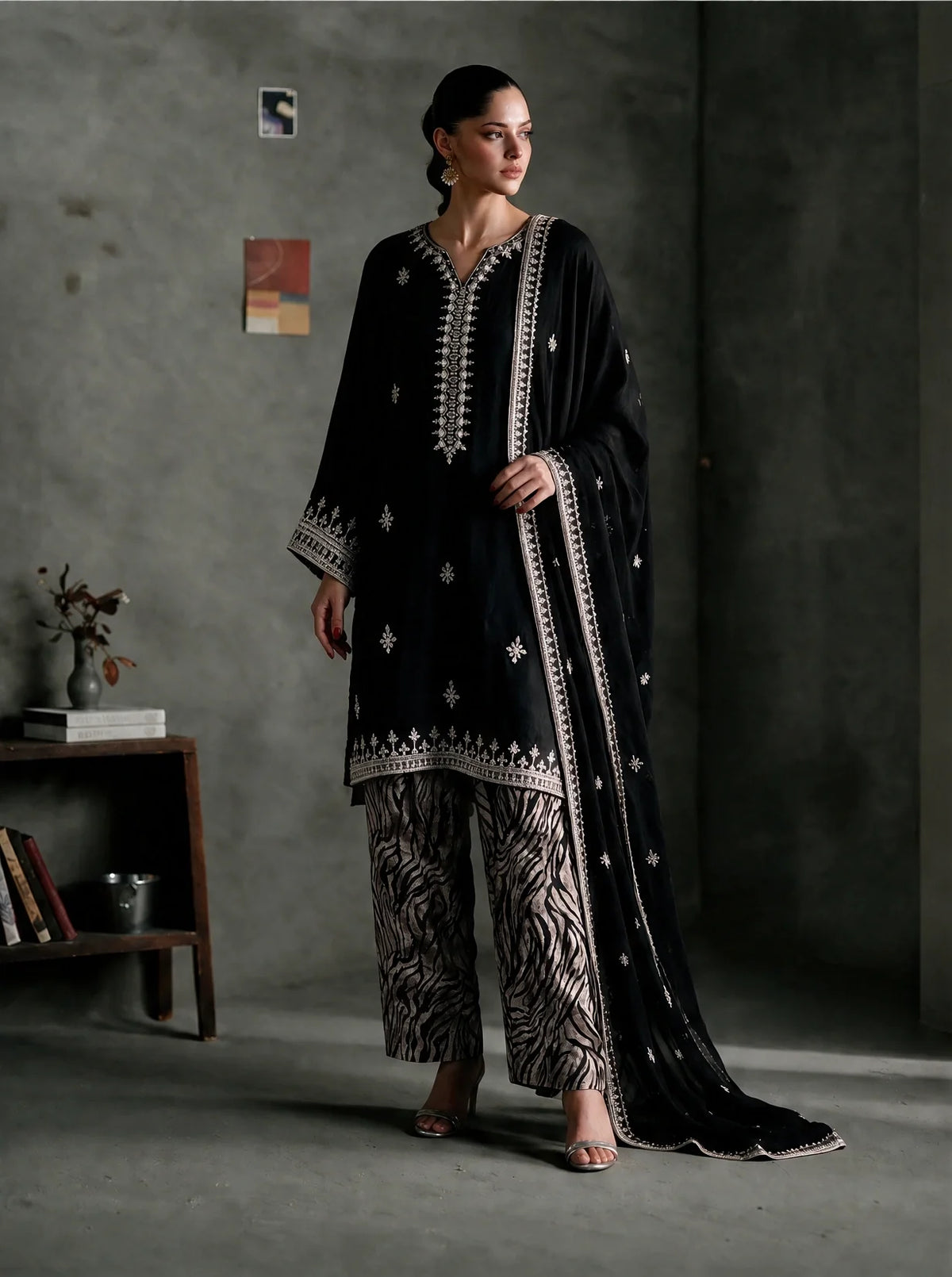 Nocturne - 3 Piece Embroidered Silk viscose
