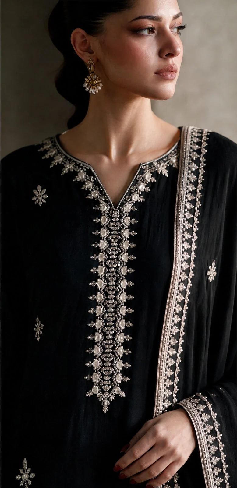 Nocturne - 3 Piece Embroidered Silk viscose