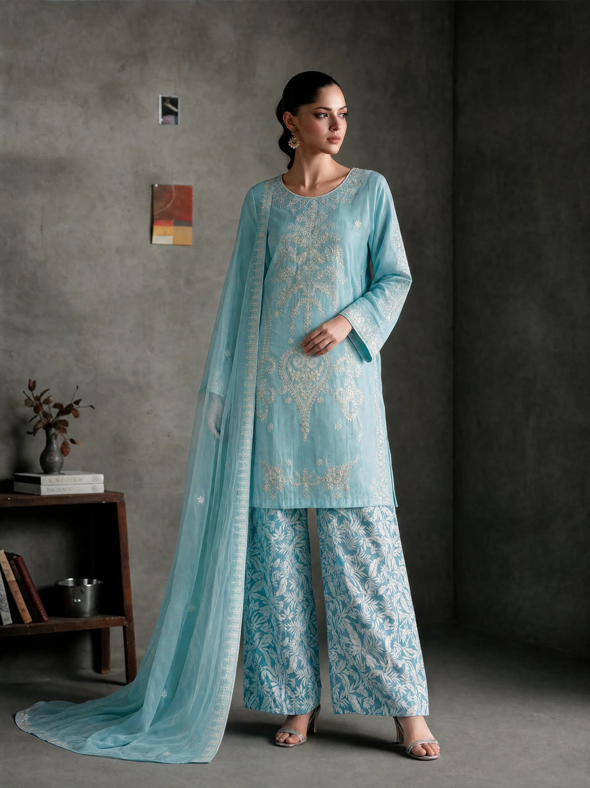 Skylisse - 3 Piece Embroidered Silk viscose
