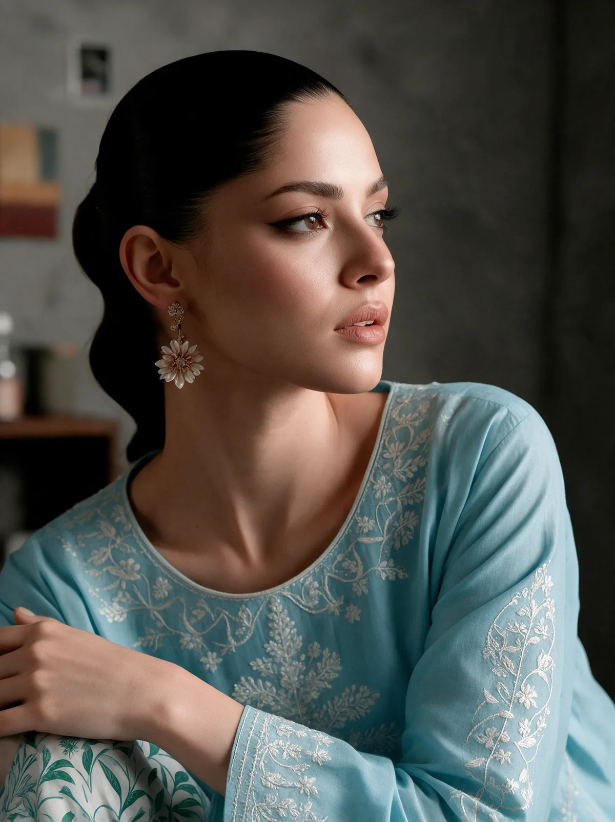 Skylisse - 3 Piece Embroidered Silk viscose
