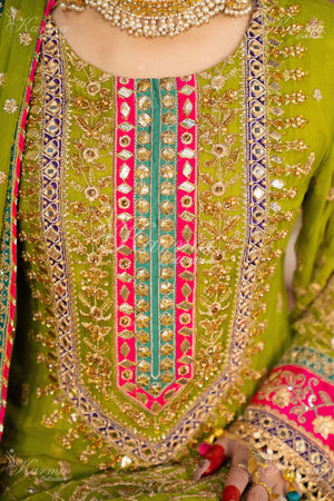 KCS-F-425-Parrot Green & Blue - Sherry's wardrobe