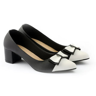 Black & White Heeled Pumps