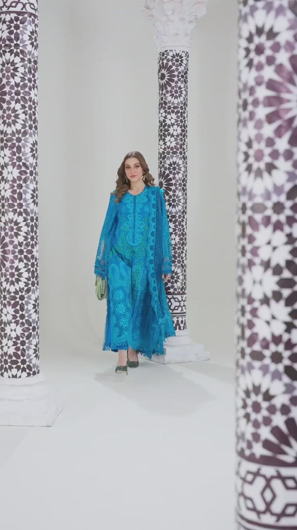 3 Piece Unstitched Embroidered Lawn Suit | D-2503-B