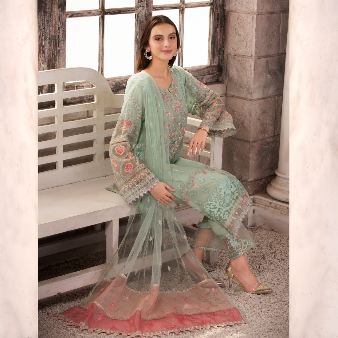 3 Piece Panelled Chiffon Suit - Sherry's wardrobe