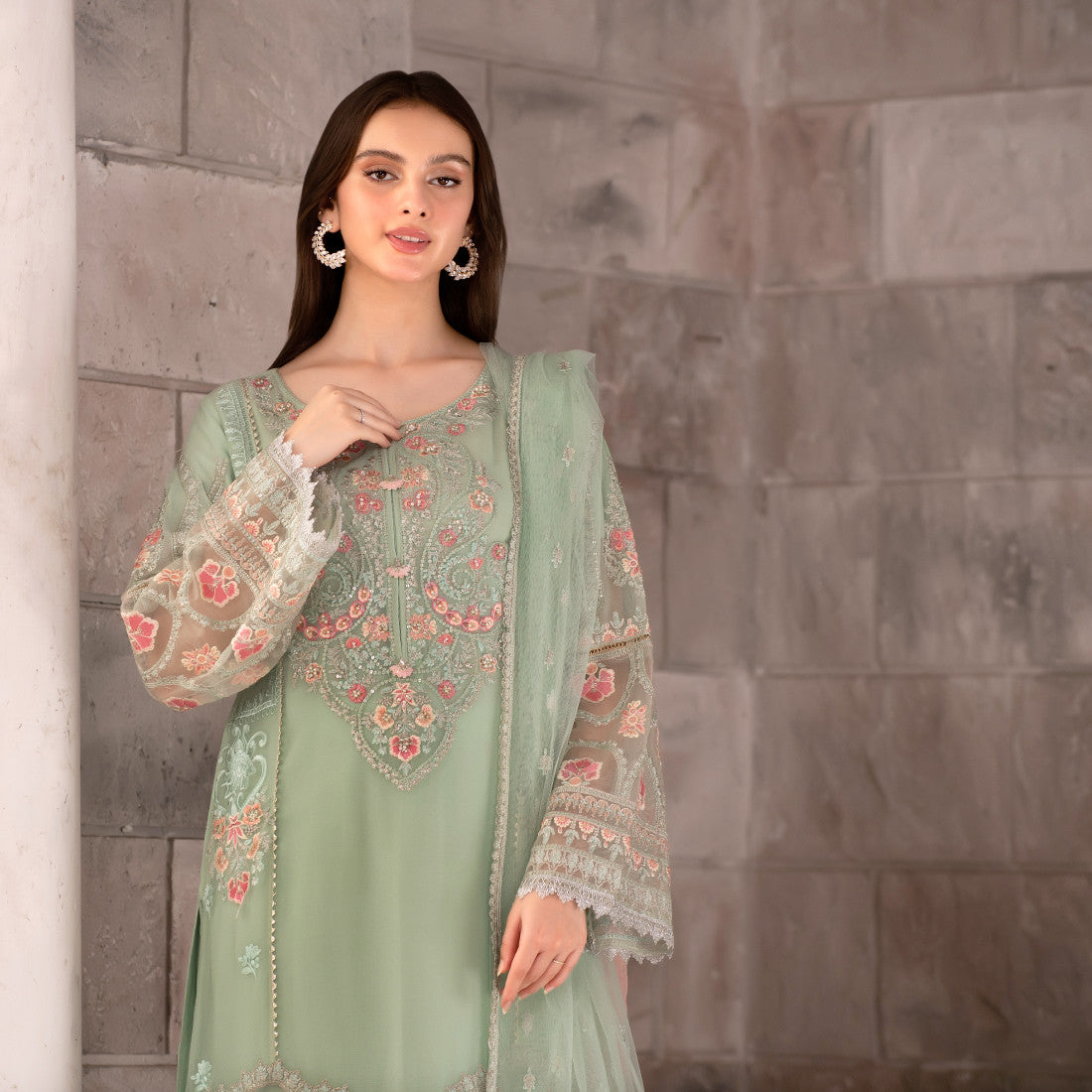3 Piece Panelled Chiffon Suit - Sherry's wardrobe
