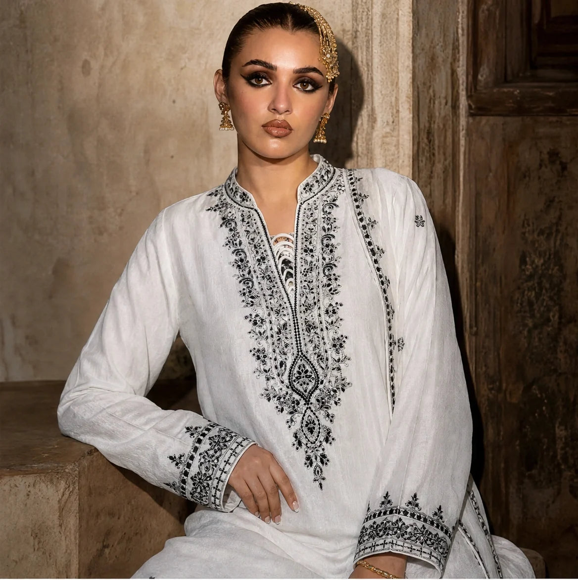 Selene - 3 Piece Embroidered Silk viscose