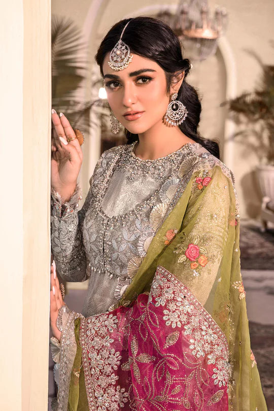 Unstitched MBROIDERED - Silver BD-2601 - Sherry's wardrobe