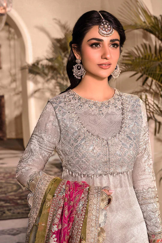 Unstitched MBROIDERED - Silver BD-2601 - Sherry's wardrobe