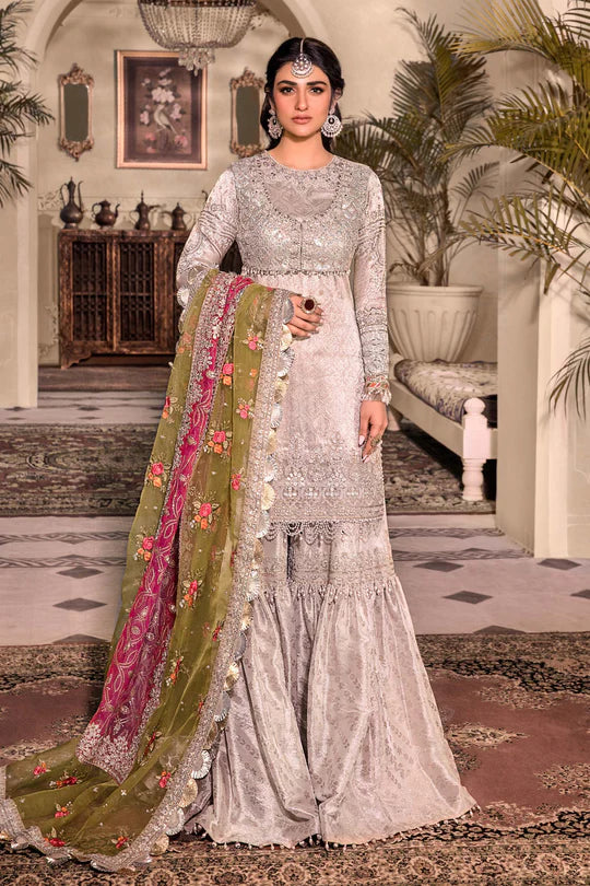 Unstitched MBROIDERED - Silver BD-2601 - Sherry's wardrobe