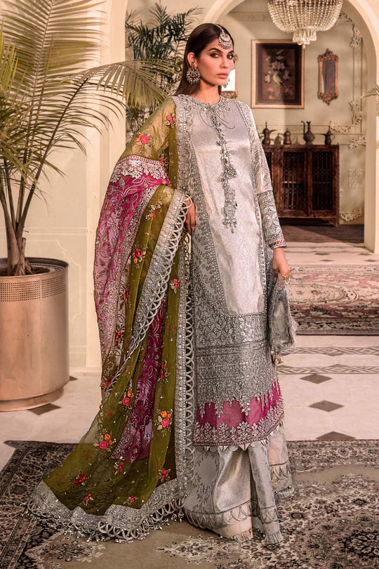 Unstitched MBROIDERED - Silver BD-2601 - Sherry's wardrobe