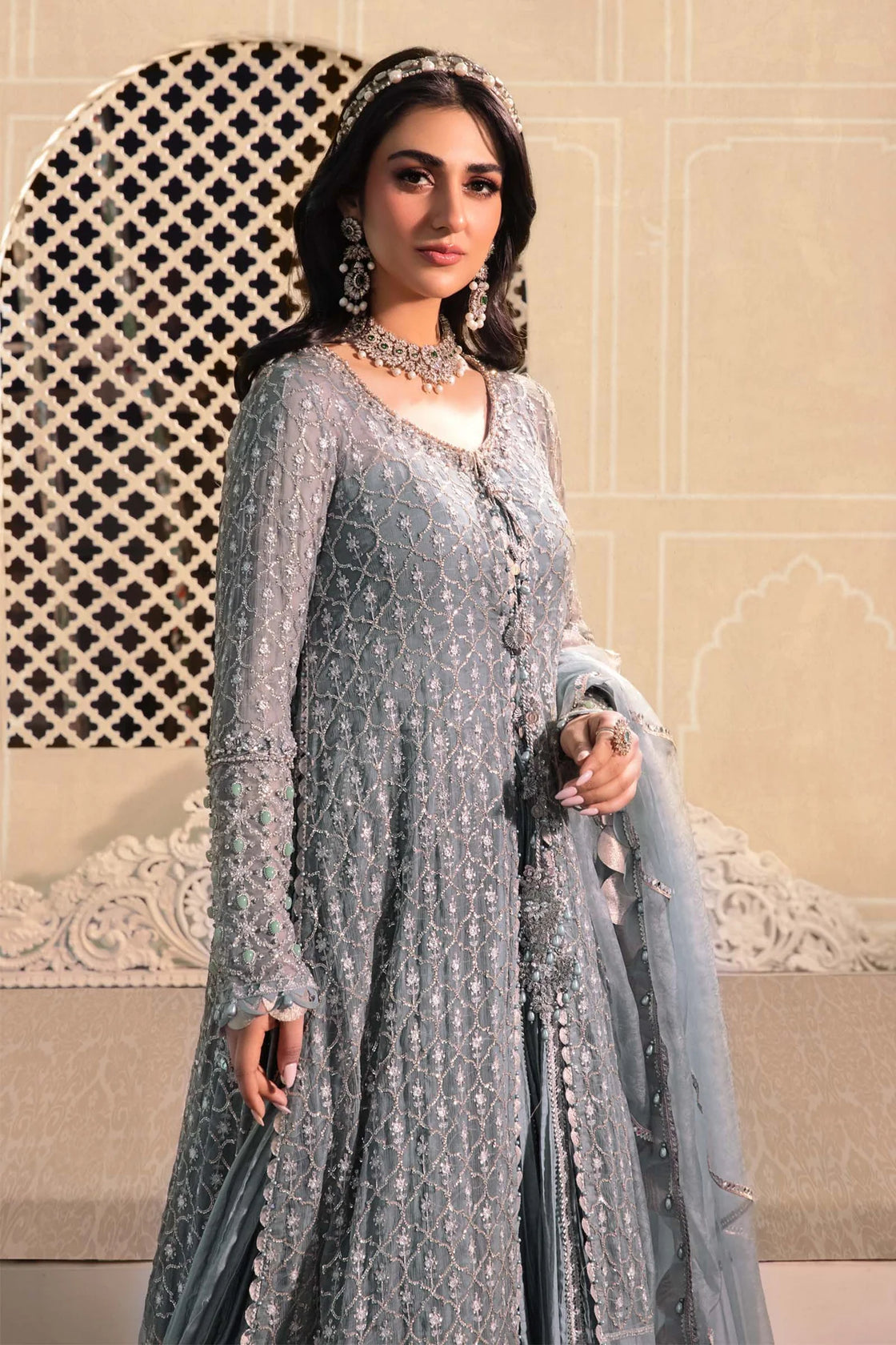Unstitched MBROIDERED - Blue BD-2602 - Sherry's wardrobe