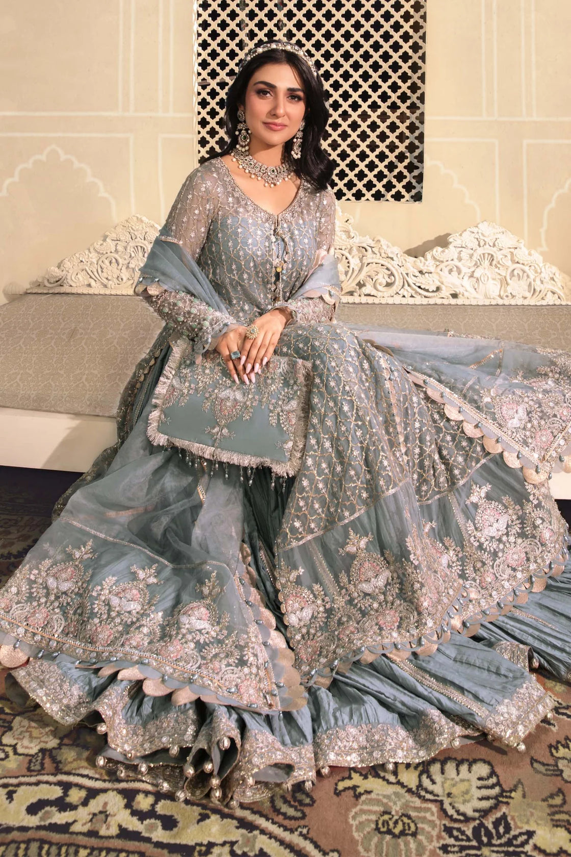 Unstitched MBROIDERED - Blue BD-2602 - Sherry's wardrobe