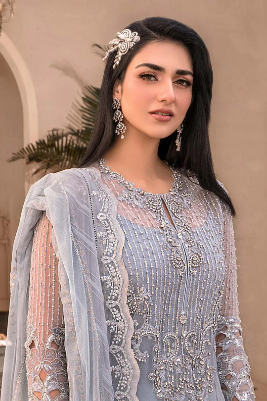 Unstitched MBROIDERED - Ice Blue BD-2603 - Sherry's wardrobe