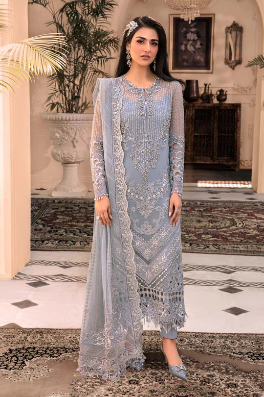 Unstitched MBROIDERED - Ice Blue BD-2603 - Sherry's wardrobe