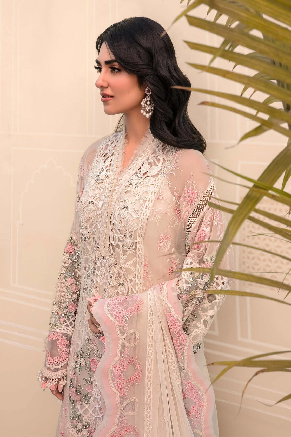 Unstitched MBROIDERED - Off White BD-2604 - Sherry's wardrobe