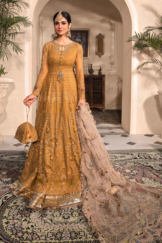 Unstitched MBROIDERED - Mustard BD-2606 - Sherry's wardrobe