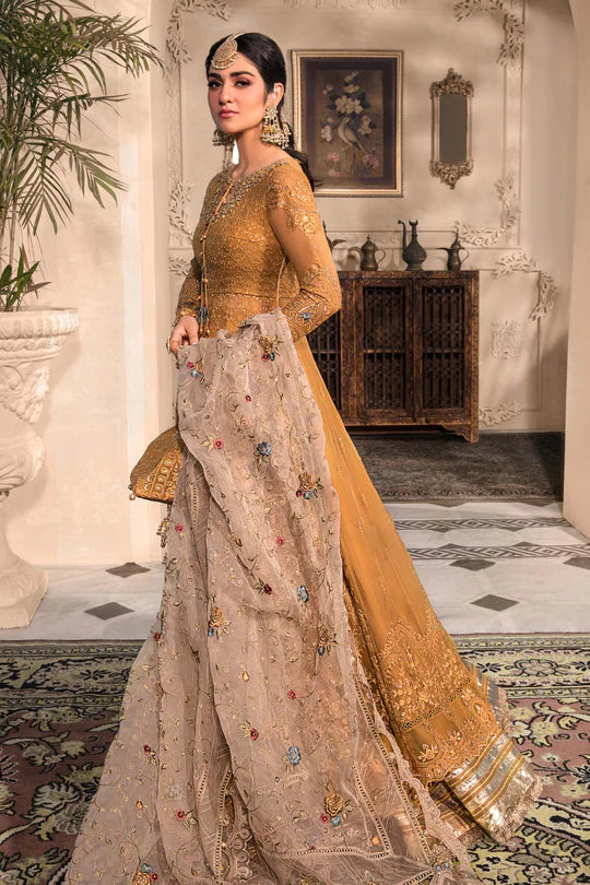 Unstitched MBROIDERED - Mustard BD-2606 - Sherry's wardrobe
