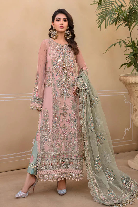Unstitched MBROIDERED - Sea Green BD-2607 - Sherry's wardrobe