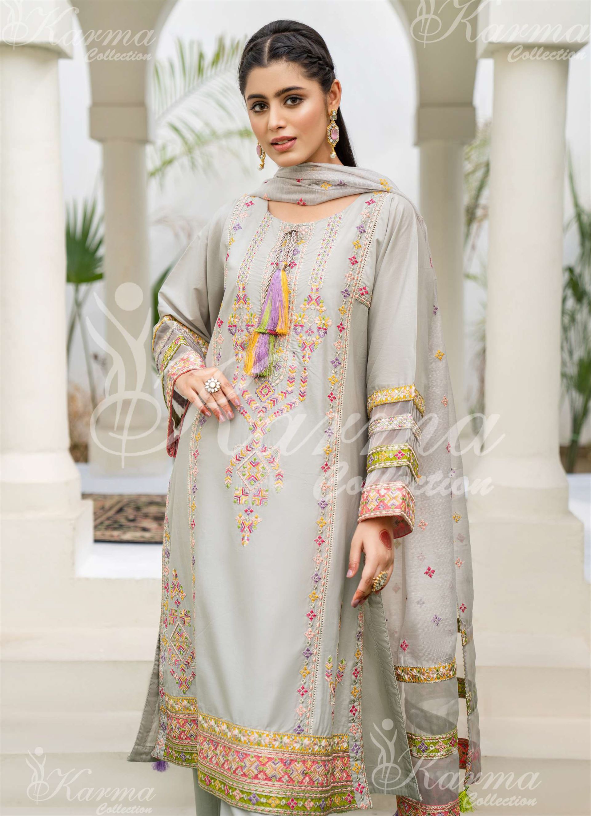 Festive Summer | KCS-1298 GREY - Sherry's wardrobe