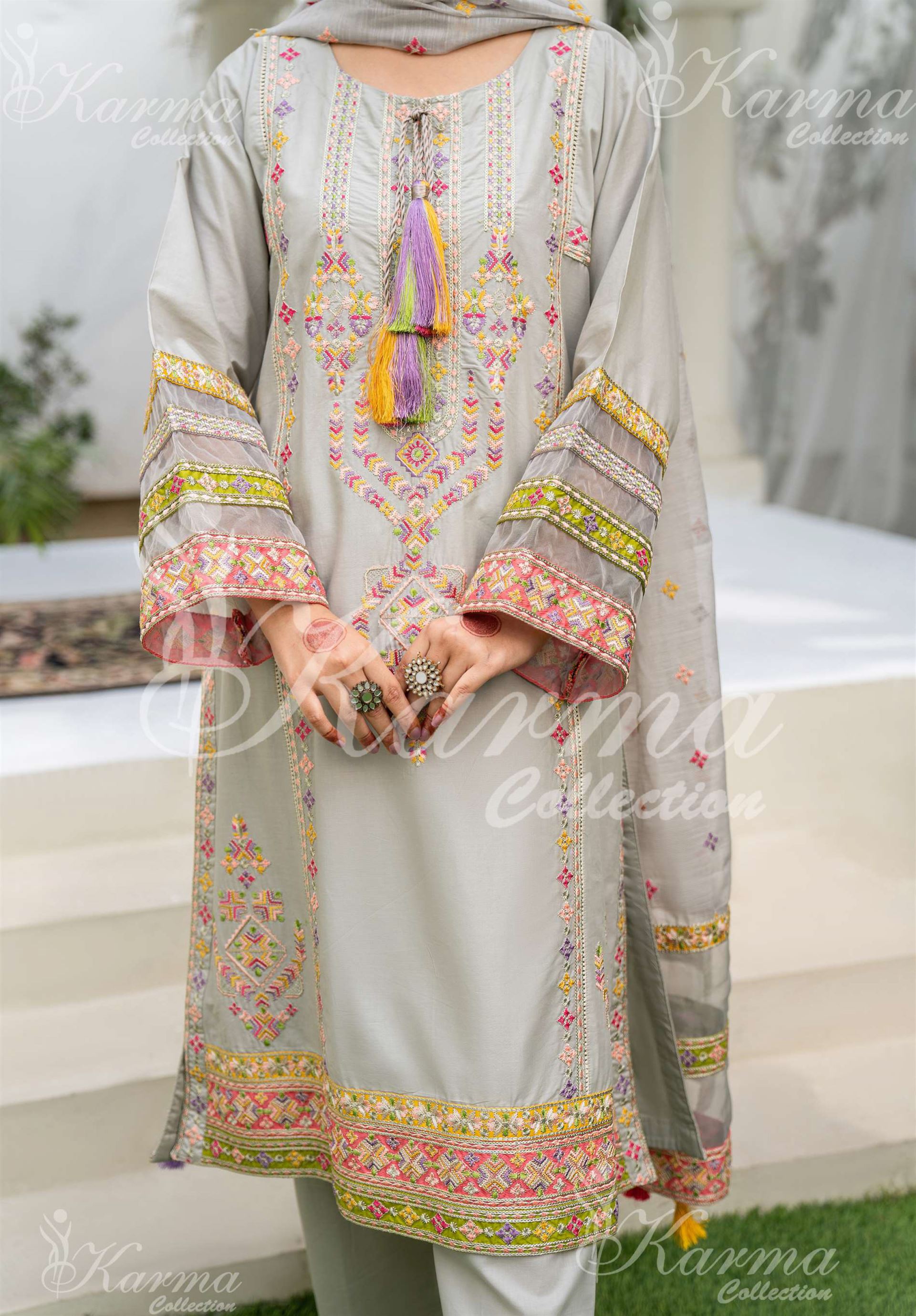 Festive Summer | KCS-1298 GREY - Sherry's wardrobe